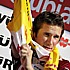 Frank Schleck im goldenen Trikot nach der f�nften Etappe der Tour de Suisse 2007